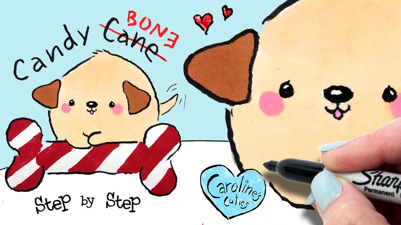 1280x720 How To Draw A Kawaii Dog Step - Kawaii Dog Drawing