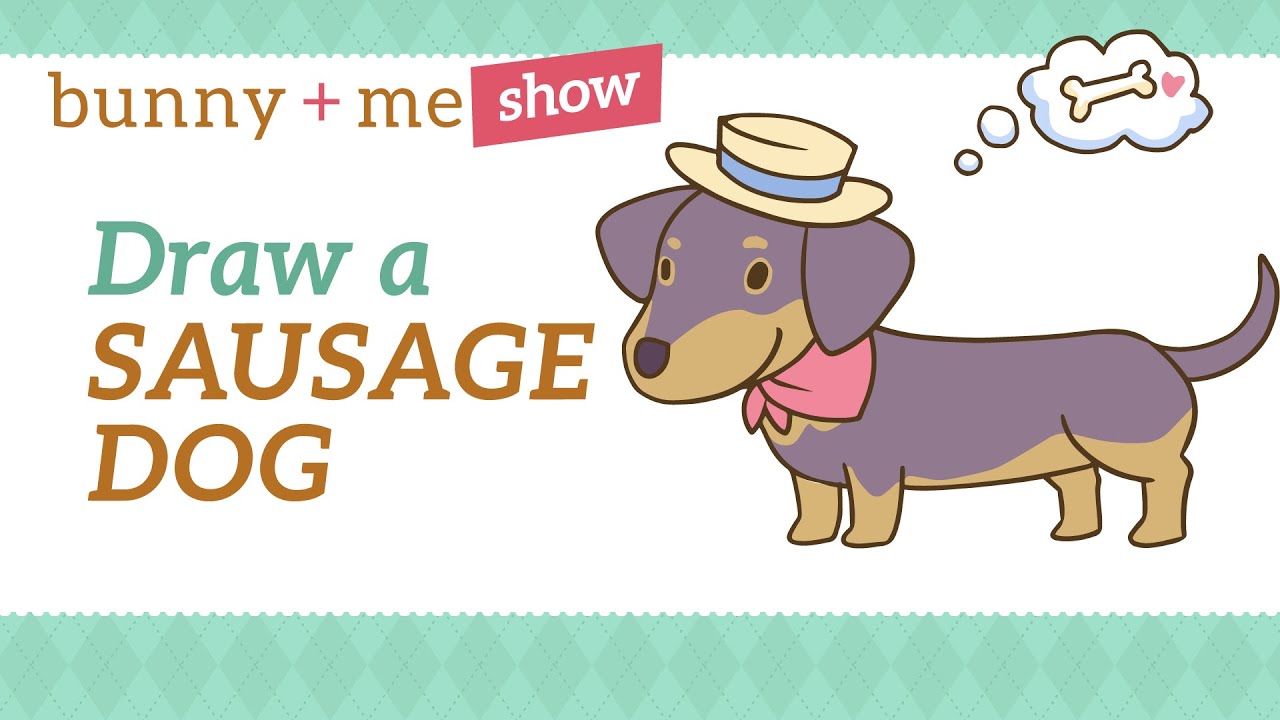 1280x720 How To Draw A Cute Sausage Dog - Kawaii Dog Drawing