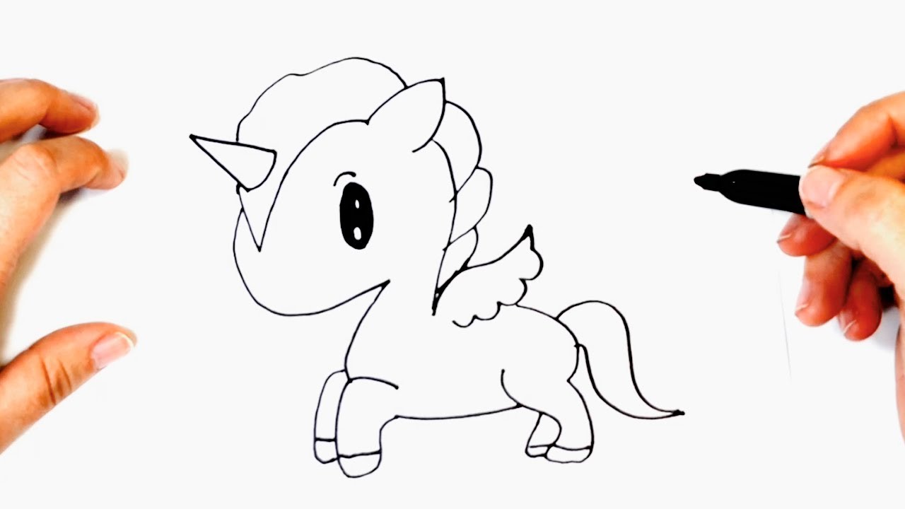 1280x720 How To Draw A Kawaii Unicorn Step - Kawaii Drawings