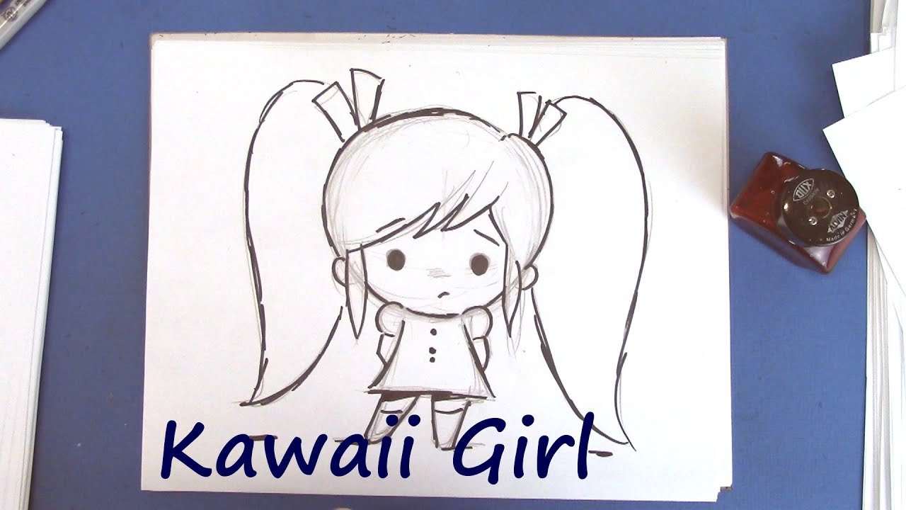 1280x720 How To Draw A Kawaii Girl - Kawaii Girl Drawings