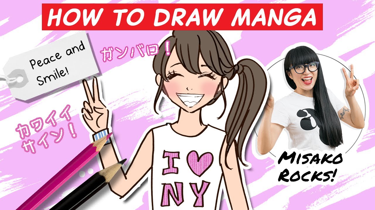 1280x720 How To Draw A Kawaii Girl With A Peace Sign! - Kawaii Girl Drawings