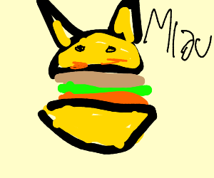 300x250 Kawaii Kitty Burger - Kawaii Kitty Drawing