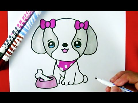 480x360 How To Draw A Cute Puppy Easy - Kawaii Puppy Drawing