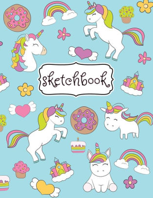314x406 Sketchbook Cute Unicorn Sketch Book For Girls, Kawaii Sketchbook - Kawaii Unicorn Drawing