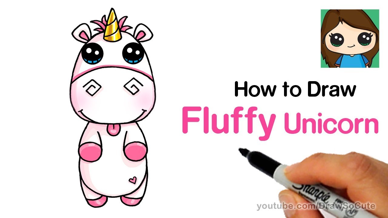 1280x720 Kawaii Unicorn Drawing Kids Youtube - Kawaii Unicorn Drawing
