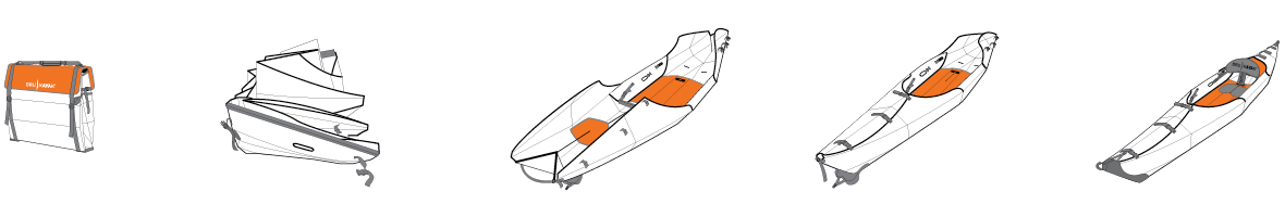 1180x200 The Beach Lt - Kayak Drawing