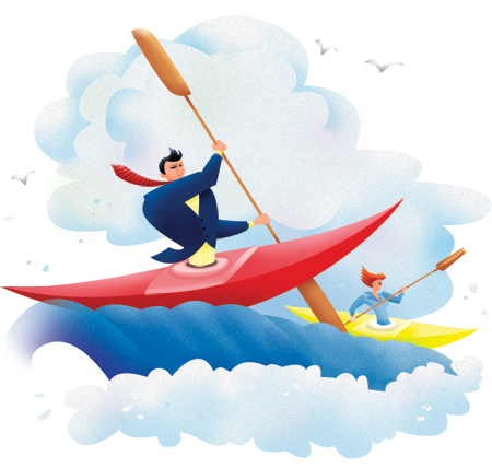 450x428 Team Kayak Sketched Out - Kayak Drawing