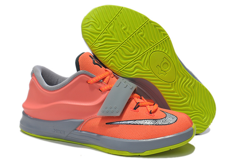 800x531 Kid's Nike Kd Basketball Shoes Bright Mangospace Bluelight - Kd 7 Drawing