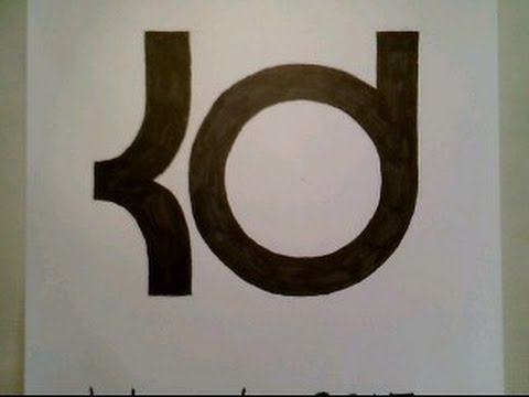 480x360 How To Draw Kevin Durant Logo Easy Sign Nba Player Kd Doodle - Kd Drawing