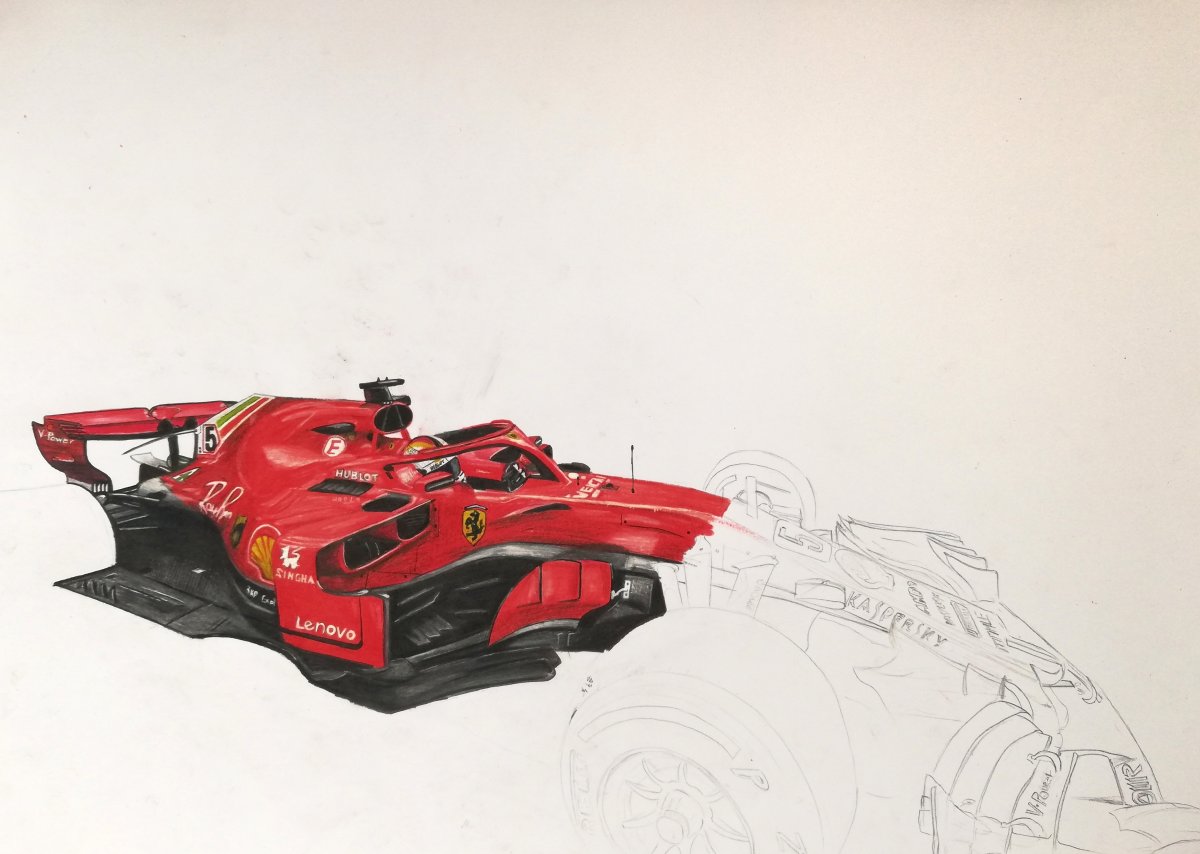 1200x854 Sebastian Vettel Baku - Kd Drawing