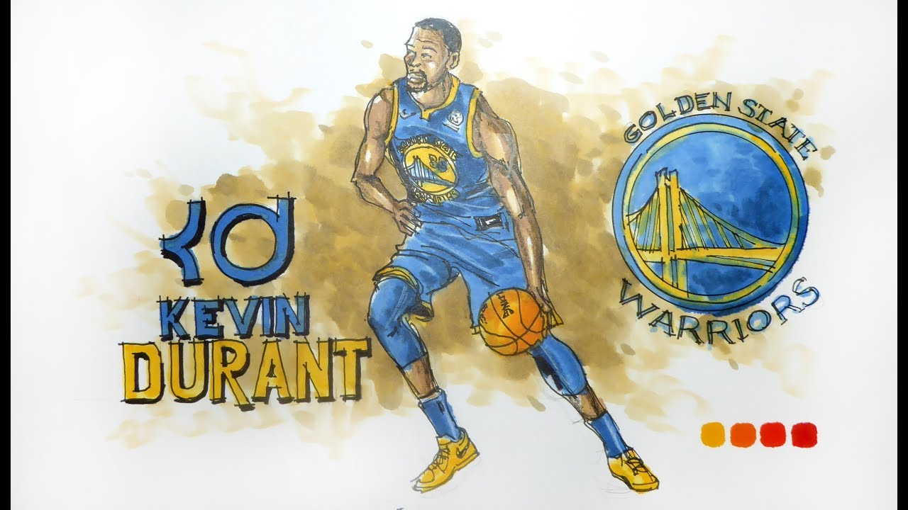1280x720 Sports Series Golden State Warrior's Kevin Durant 'kd' Time Lapse - Kd Drawing