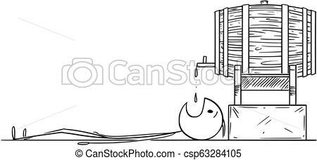 450x228 cartoon of drunk man laying under wine or beer barrel or keg - Keg Drawing