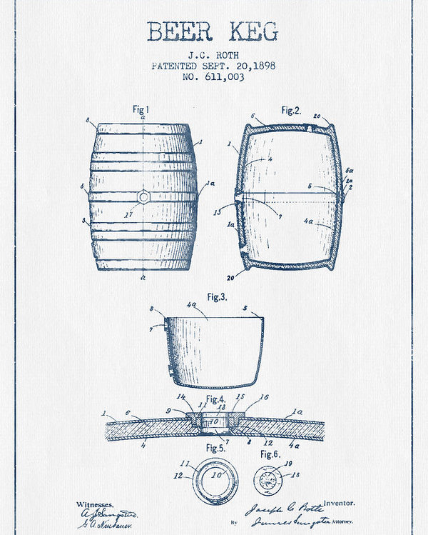 600x749 beer keg patent drawing - Keg Drawing
