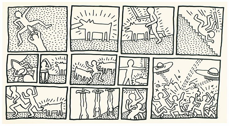 737x407 keith haring the blueprint drawings deconstructed christie - Keith Haring Drawings