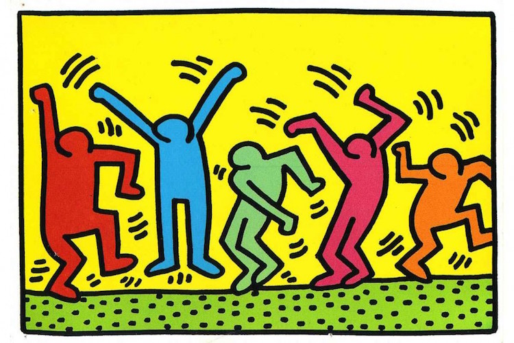 750x500 line art, a look - Keith Haring Drawings