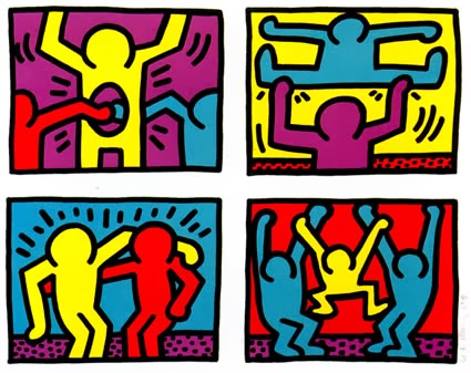 425x337 mrs levine's art room fourth grade  keith haring figure - Keith Haring Drawings