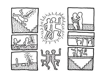 400x300 the blueprint drawings, giclee print - Keith Haring Drawings