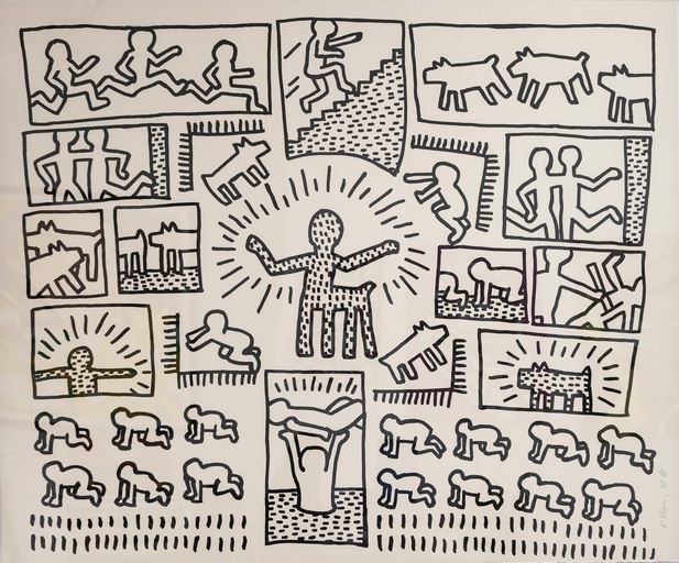 617x512 blueprint drawings - Keith Haring Drawings