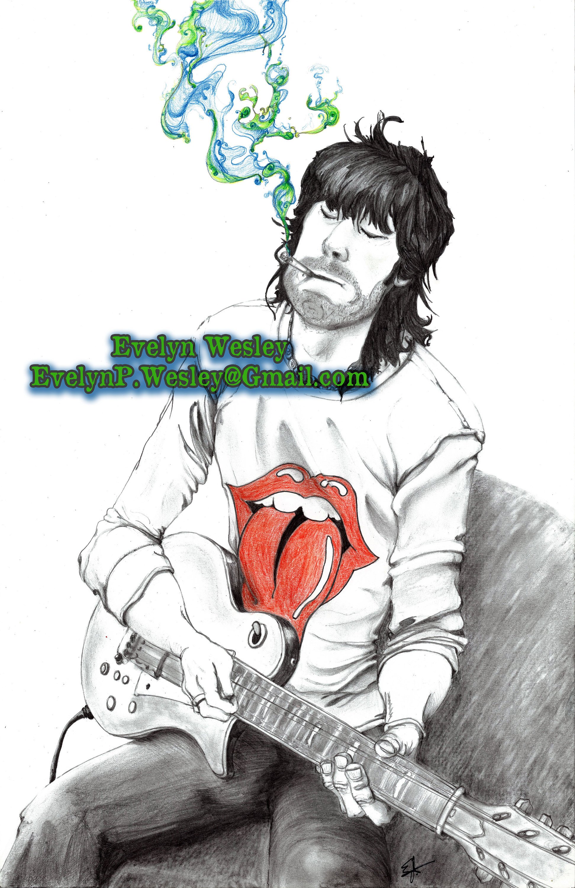 1943x3000 Keith Richards Etsy - Keith Richards Drawing