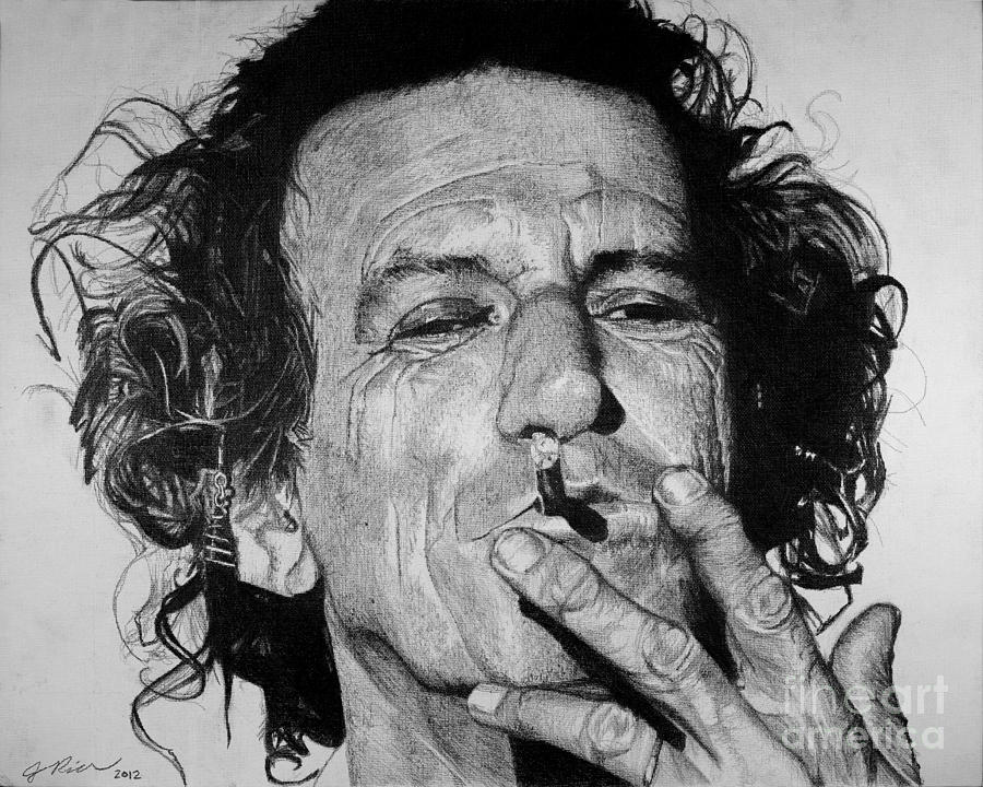 900x720 Keith Richards Drawing - Keith Richards Drawing