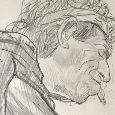 384x384 Keith Richards Pencil Drawing Detail Pdi Design - Keith Richards Drawing