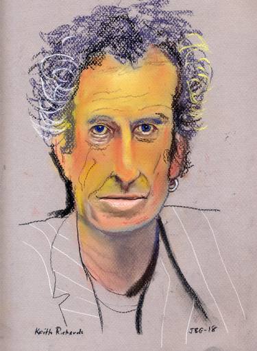 375x513 Keith Richards Of The Rolling Stones Drawing - Keith Richards Drawing