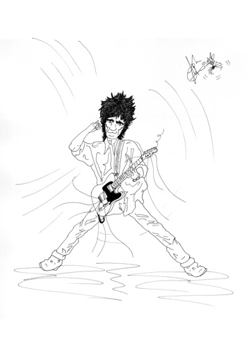 358x500 Original Drawings - Keith Richards Drawing