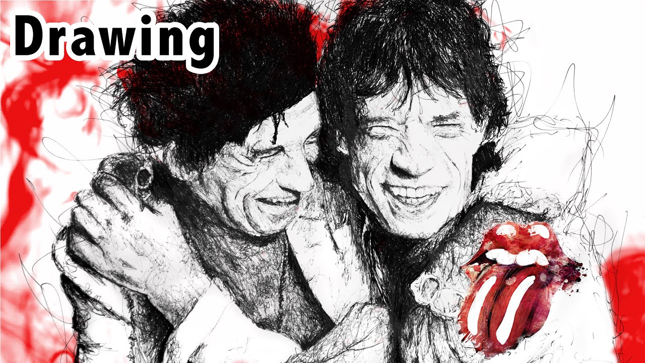 1280x720 The Rolling Stones Drawing - Keith Richards Drawing