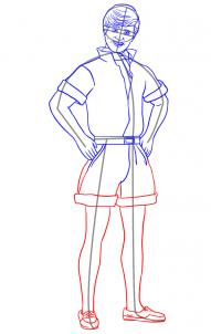 191x302 how to draw how to draw ken - Ken Drawing