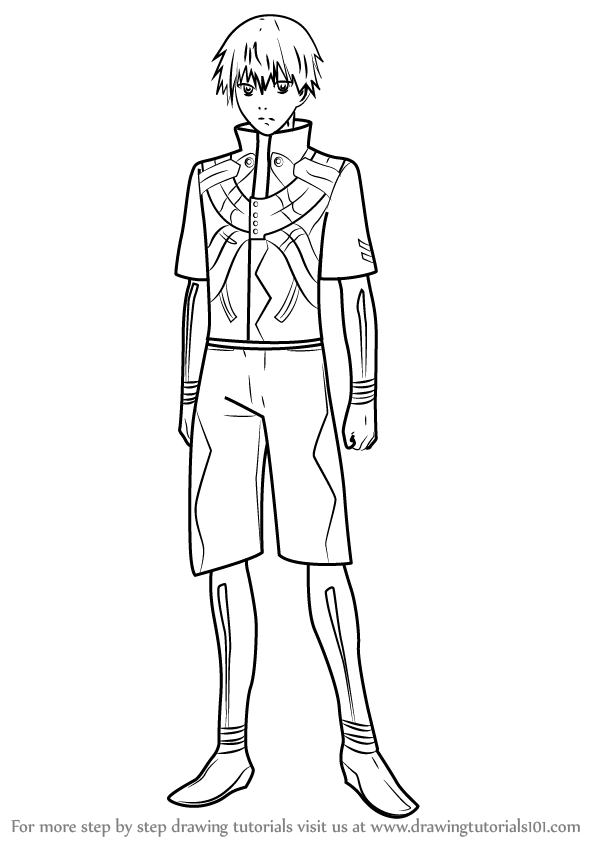 598x844 learn how to draw ken kaneki from tokyo ghoul - Ken Drawing