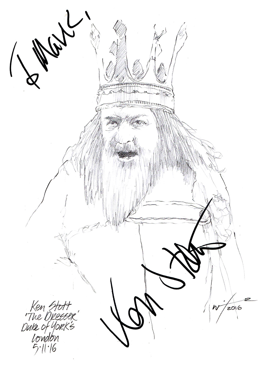 1000x1413 drawing ken stott as king lear in the dresser chicanepictures - Ken Drawing