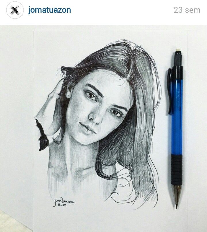 720x806 Kendall Jenner Drawing Artsy Drawings, Sketches, Drawing - Kendall Jenner Drawing