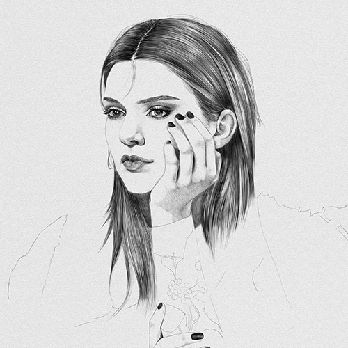500x500 Kendall Jenner Image Drawing Drawing Skill - Kendall Jenner Drawing