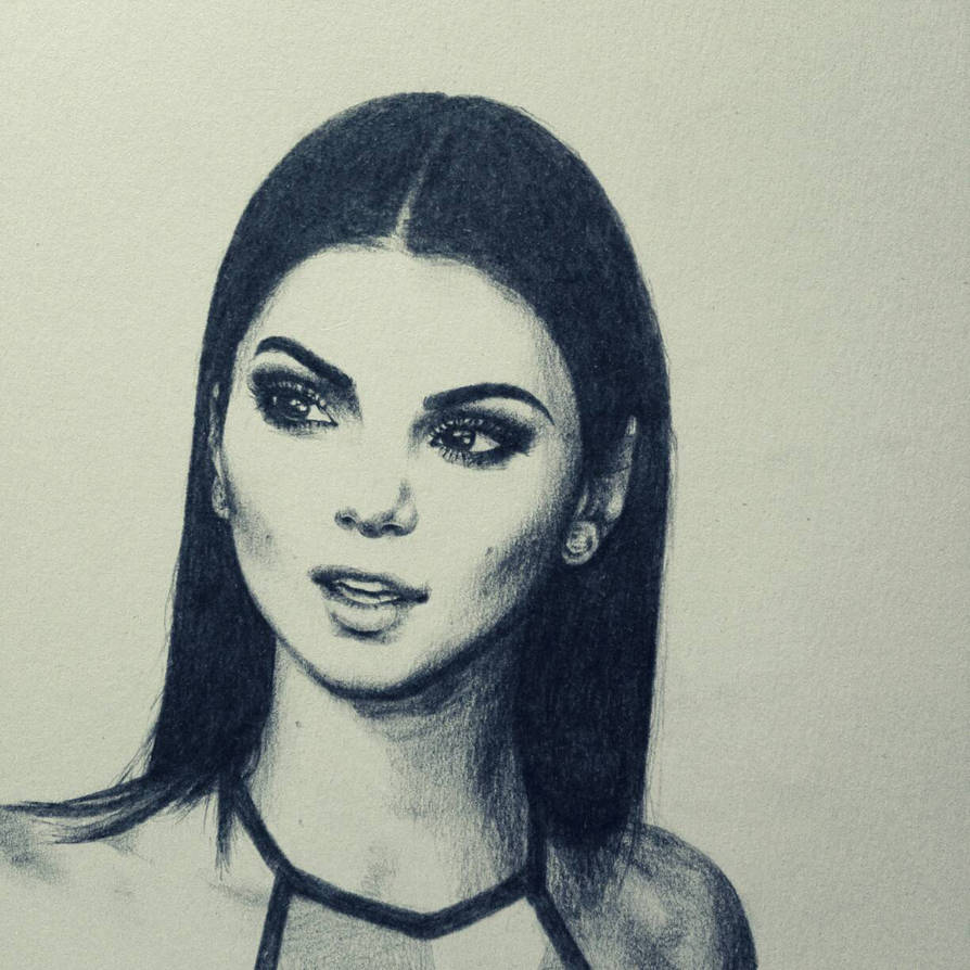 894x894 Kendall Jenner Drawing - Kendall Jenner Drawing