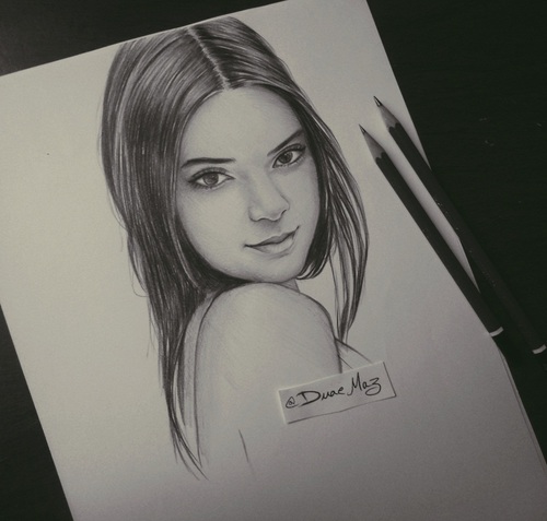 500x477 Kendall Jenner Drawing Shared - Kendall Jenner Drawing
