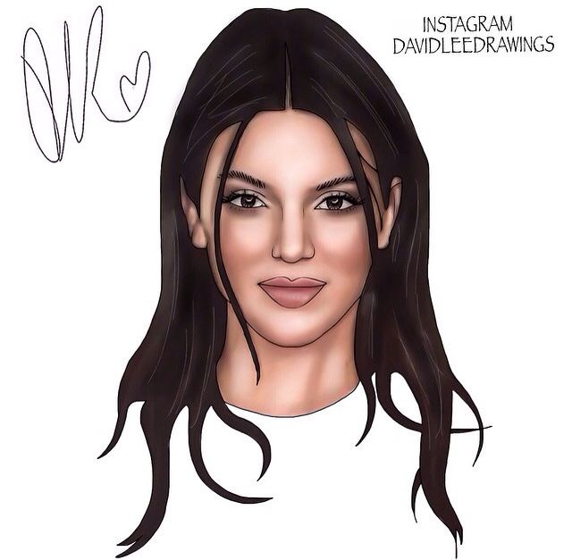 640x627 Draw Kylie Jenner Drawing, Celebrity - Kendall Jenner Drawing