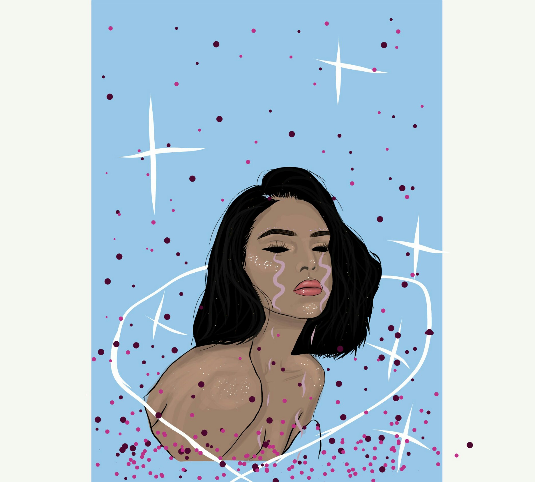 1868x1683 Kendalljenner Kendalljenner Drawing Freetoedit - Kendall Jenner Drawing