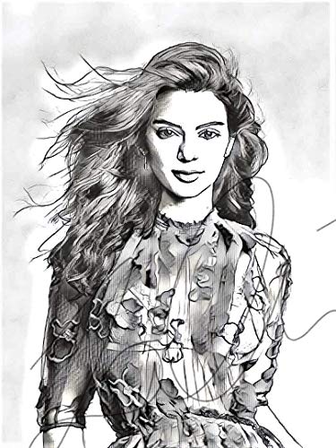 Kendall Jenner Drawing at PaintingValley.com | Explore collection of ...