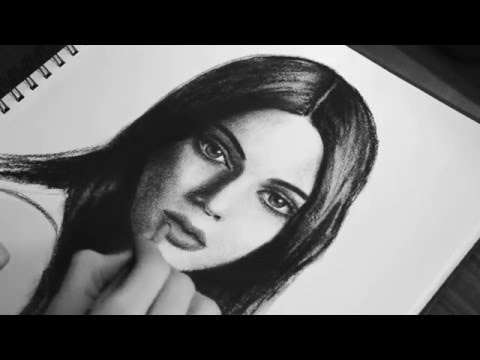 480x360 Drawing Kendall Jenner Time Lapse Charcoal - Kendall Jenner Drawing