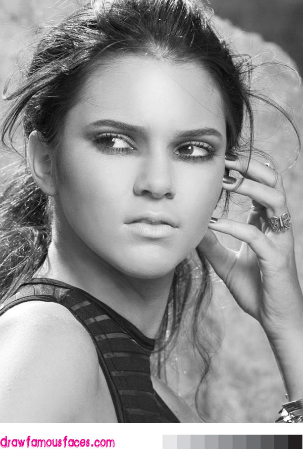 600x890 How To Draw Kendall Jenner Draw Famous Faces - Kendall Jenner Drawing