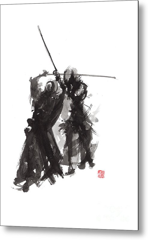 493x797 Kendo Metal Print - Kendo Drawing
