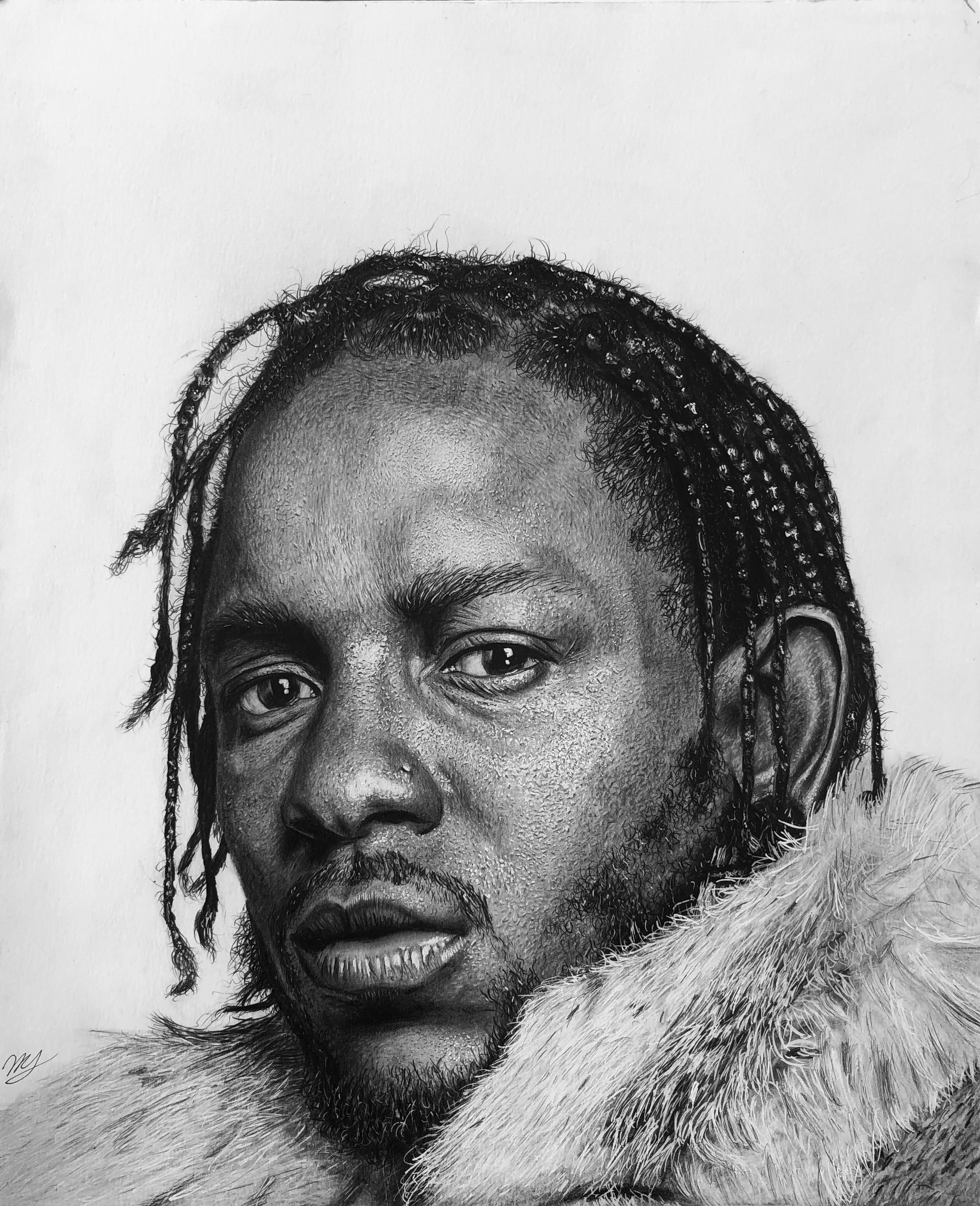 2521x3101 i finished my kendrick lamar drawing, after hours! hope you - Ken...