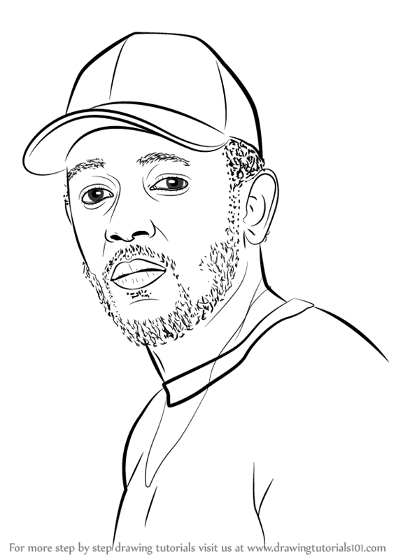 566x800 Learn How To Draw Kendrick Lamar - Kendrick Lamar Drawing