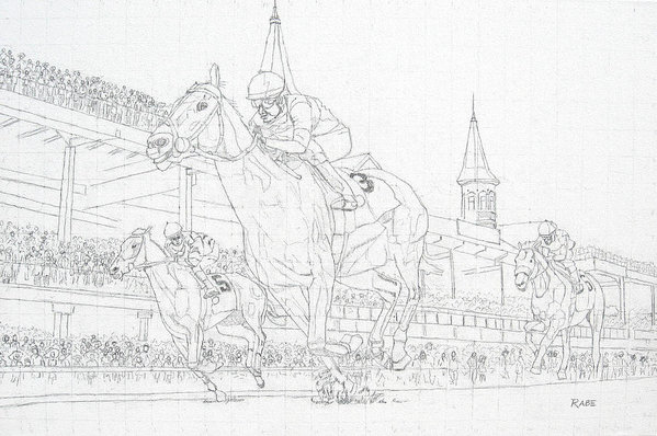 599x398 kentucky derby - Kentucky Derby Drawing