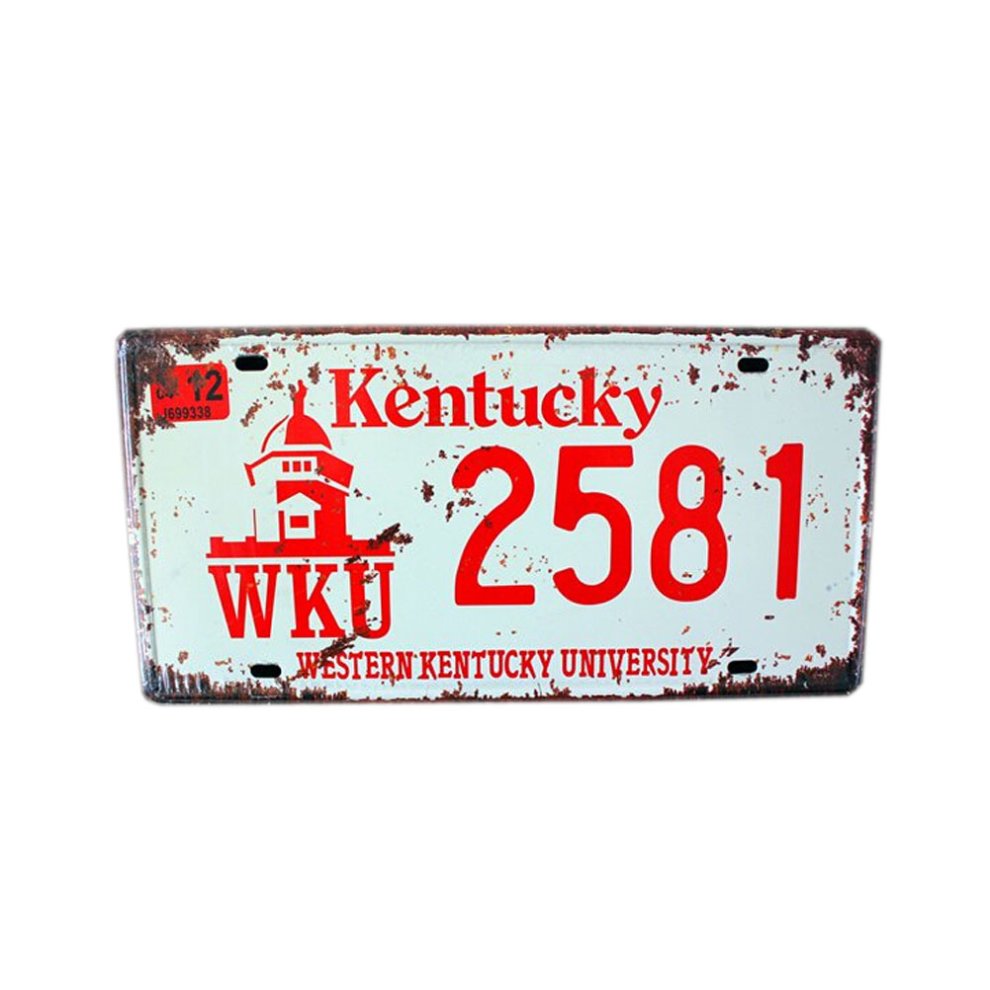 990x990 kentucky wall decor tin metal drawing old license number prints - Kentucky Drawing
