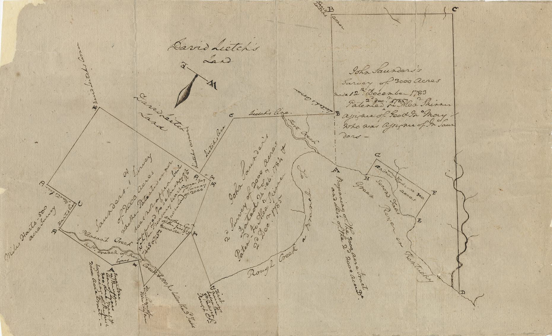 1861x1134 George Washington Property Drawing - Kentucky Drawing