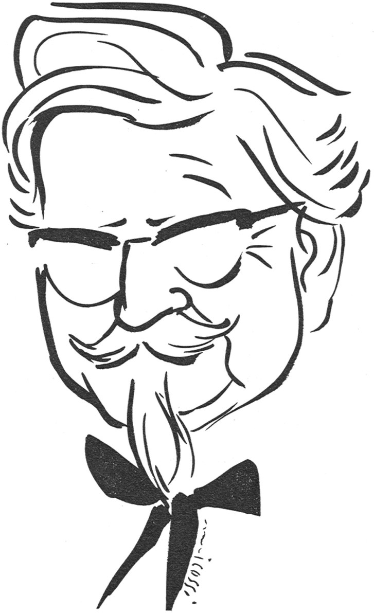 727x1194 How Col Sanders Built A Fried Chicken Empire The New Yorker - Kentucky Drawing