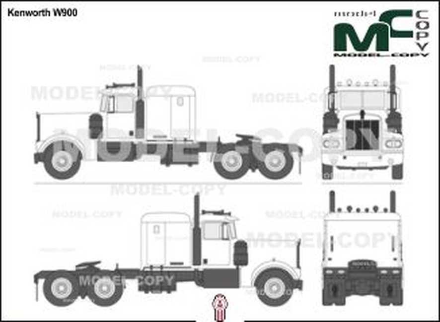 886x649 Kenworth - Kenworth Drawing