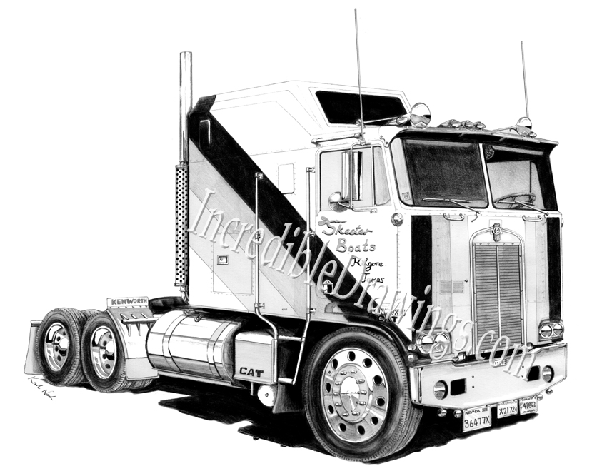 850x667 Incredible Drawings - Kenworth Drawing