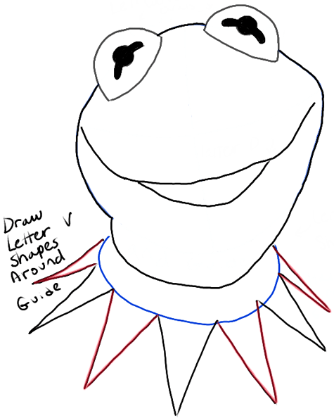 475x594 how to draw kermit the frog from the muppets movie and show - Kermit Drawing